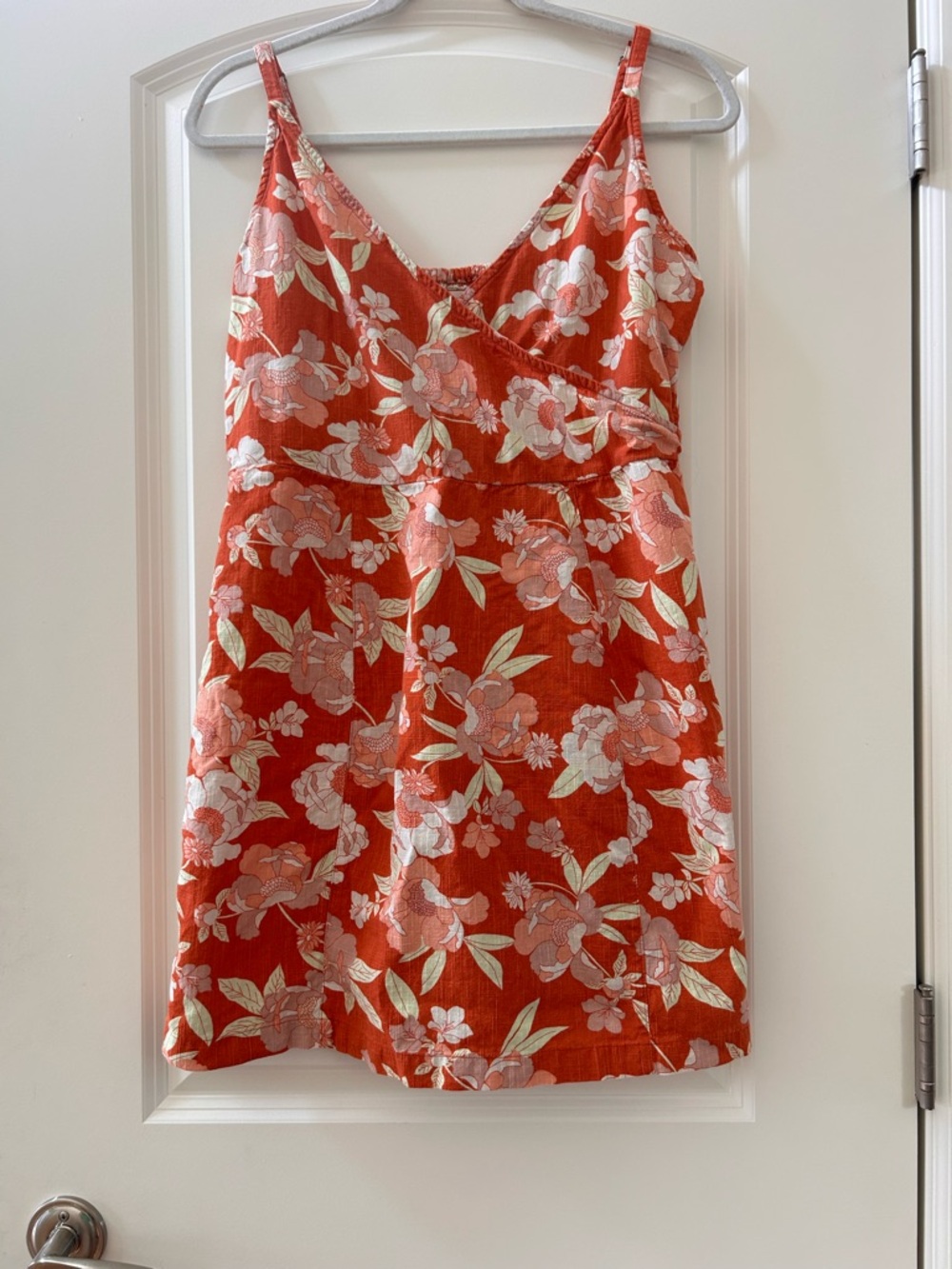 The Normal Brand floral tropical faux wrap mini dress. Coastal. Y2K. Vacation. L - Picture 2 of 11